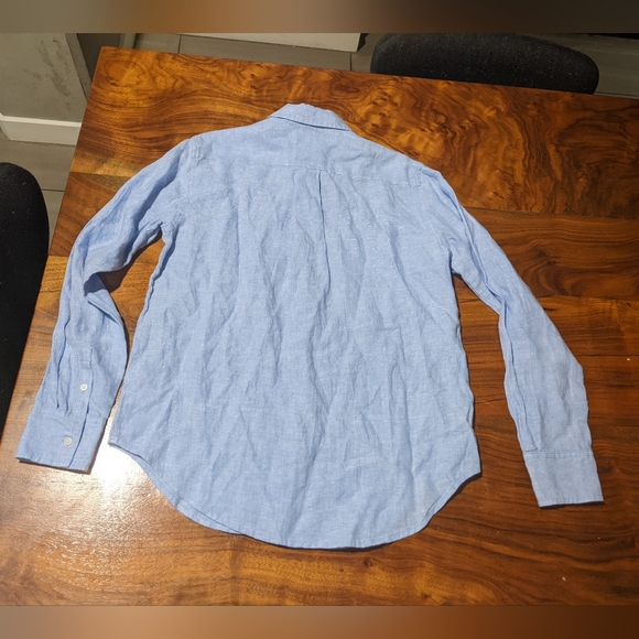 Everlane - Linen Relaxed Shirt Button-Up | Classic Blue | Size 00 - Picture 11 of 11